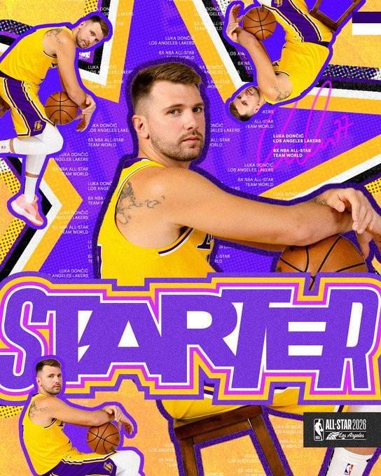 新的時(shí)代，東契奇生涯首奪全明星票王，此前10年詹姆斯7次奪魁